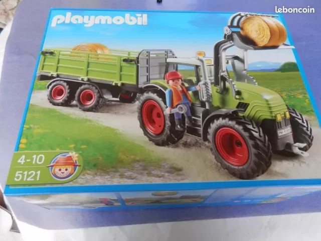 Playmobil - Fermier avec tracteur et remorque