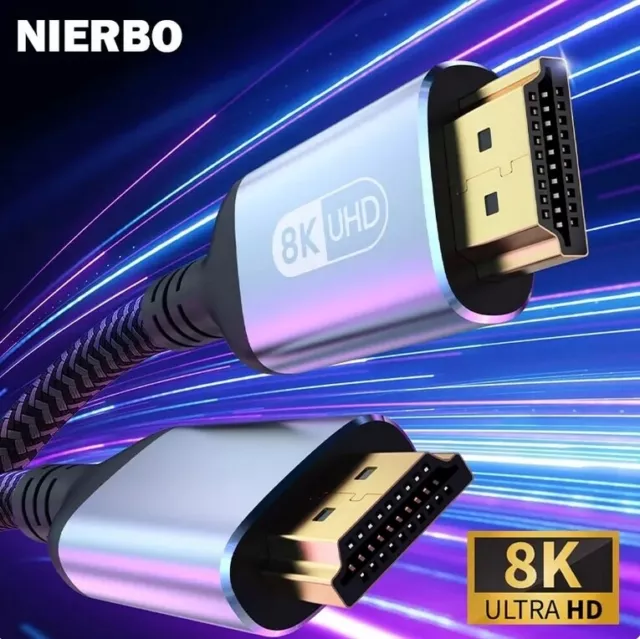 Câble HDMI 2.1  - 8K, 60HZ, 3D, TV HDCP - Ultra High Speed HDR - ARC 48Gbps