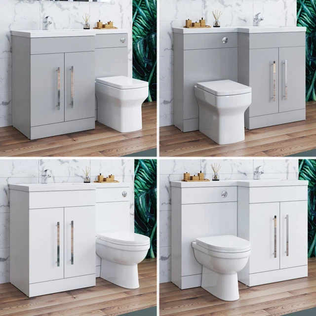 BATHROOM SINK UNIT and Toilet Vanity Storage Close Coupled WC