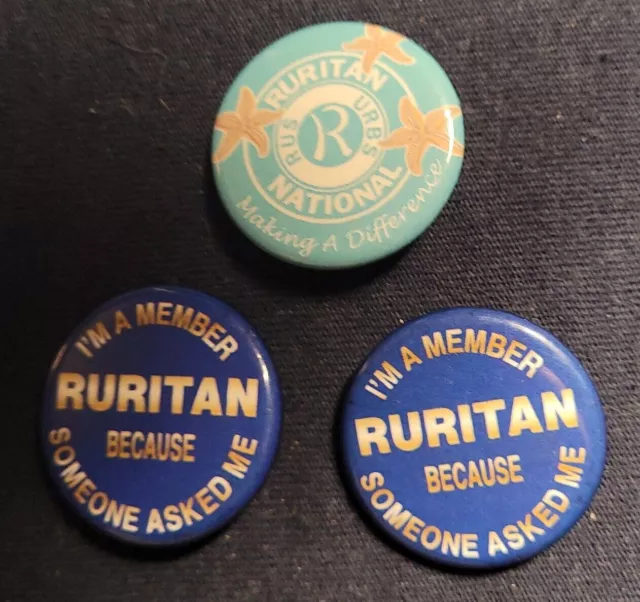 Rotary/Rotiarian Lapel Pin (LOT of 3) PINBACKS RURITAN NATIONAL Someone Asked Me