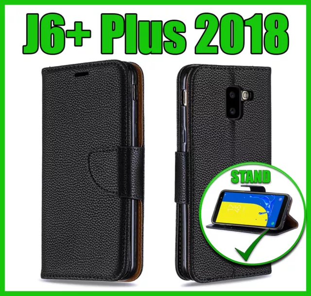 Flip Cover Custodia Magnetica per Samsung Galaxy J6+ Plus 2018 Portafoglio Libro