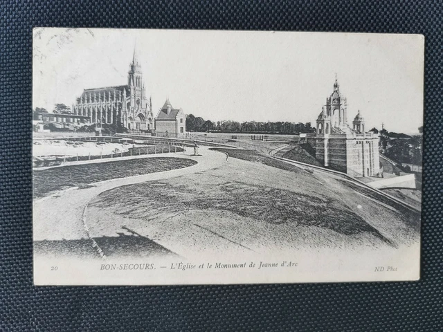 CPA 76 BON-SECOURS - The Church and the Monument of Joan of Arc