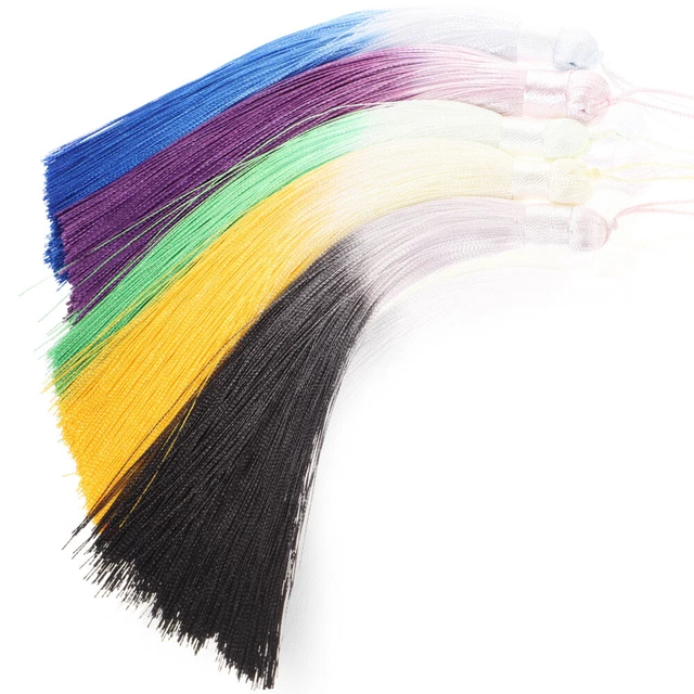 5 piezas puntas degradadas mini borlas multicolores borlas artesanales suaves decoración