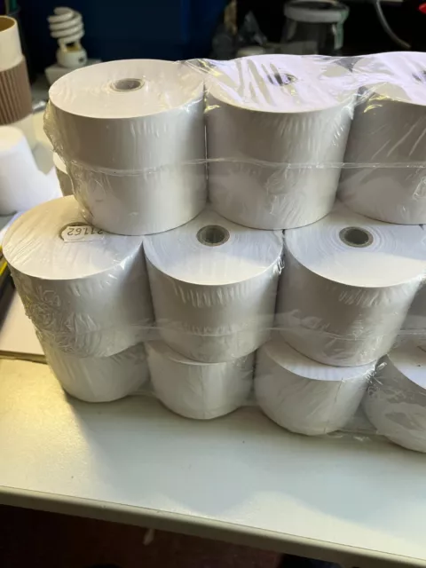 Rollos de caja Papel normal 57 mm de ancho, paquete de 4 rollos, blanco