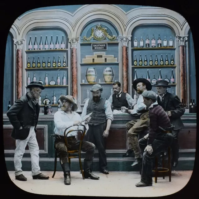 Magic Lantern Slide TEMPERANCE ENTERTAINMENT 3 NO35 C1897 PHOTO VICTORIAN STORY