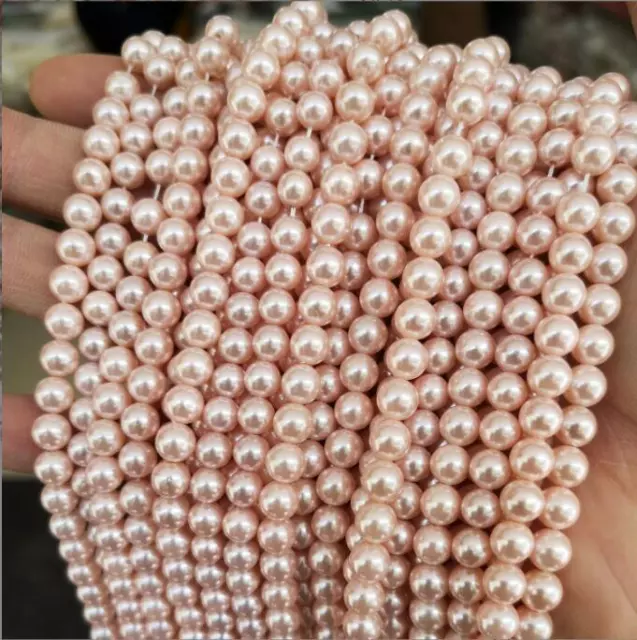 Wholesale 5pcs/package 4mm High gloss shell pearl loose bead