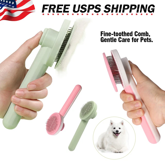 Dog Cat Brush for Shedding Pet Grooming Massage Comb Hair Remover Undercoat Rake