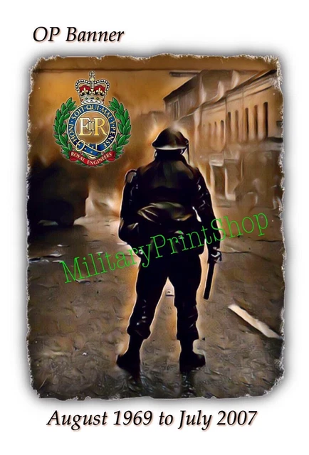 Op Banner Rrf ROYAL ENGINEERS, OP Banner Photo Print. A4 size. £10.00 - PicClick UK