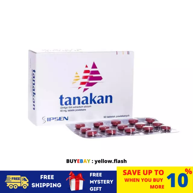 Pack d'essai 3 bandes (45 comprimés) Tanakan 40mg Comprimé Extrait de...