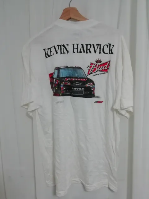 Nascar Official Kevin Harvick White T Shirt Budweiser XL 2