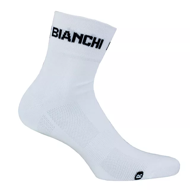 Bianchi Milano ASFALTO Coolmax Cycling Socks : WHITE - One Pair