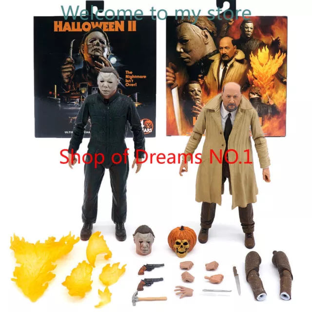 NECA Halloween 2 Michael Myers Dr. Loomis Ultimate 7" Action Figure Official