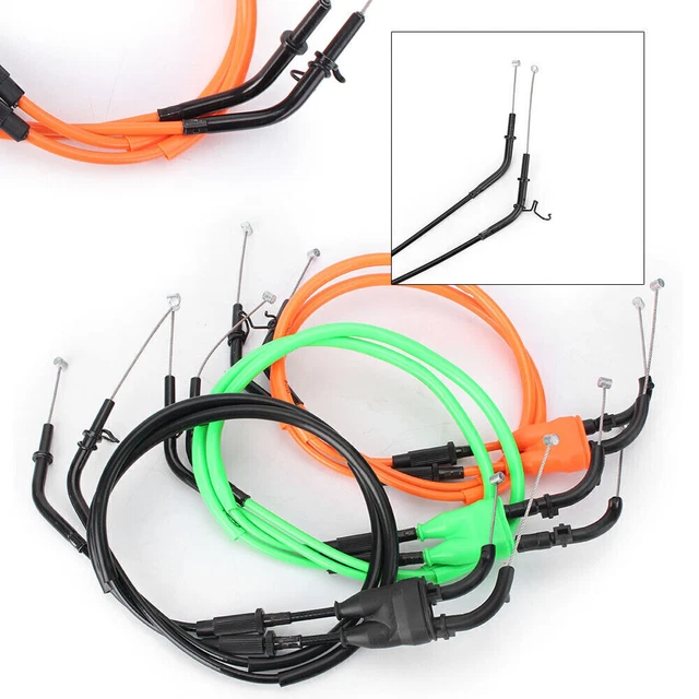 2x Motorcycle Throttle Cable Accelerator Wire Fit KAWASAKI Ninja ZX10R 2011-15
