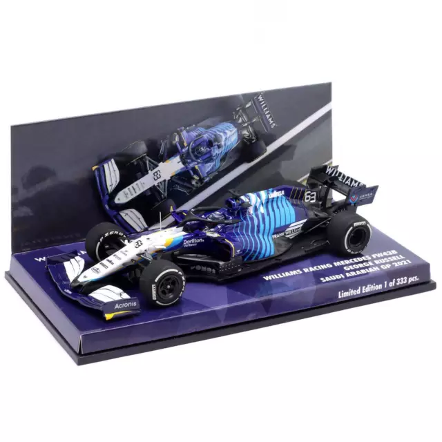 George Russell Williams Racing FW43B Formel 1 Saudi Arabia Gp 2021 1:43