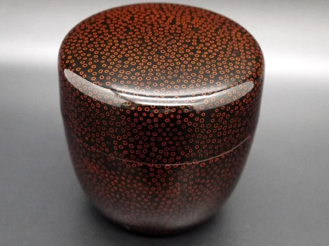 Japan Tsugaru Lacquer Tea caddy NANAKO-nuri Natsume Very Unique (524)