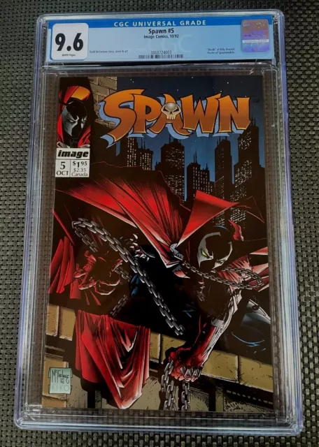 Spawn #5 CGC 9.6 White Pages Todd McFarlane Image Comics 1992