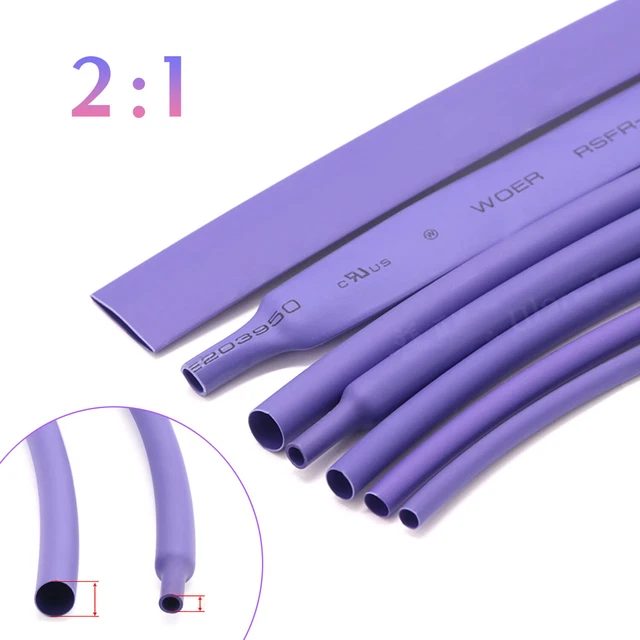 Heat Shrink Electrical Tubing Wrap Sleeving Car Cable 2:1 Ratio Heatshrink