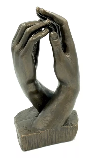 Cathedral Clasping Hands Auguste Rodin 10" Sculpture Statue Replica Reproduction