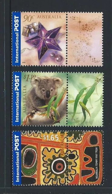 2002 AUSTRALIA International Stamps - Greetings Set MNH (SG 2216-2218)