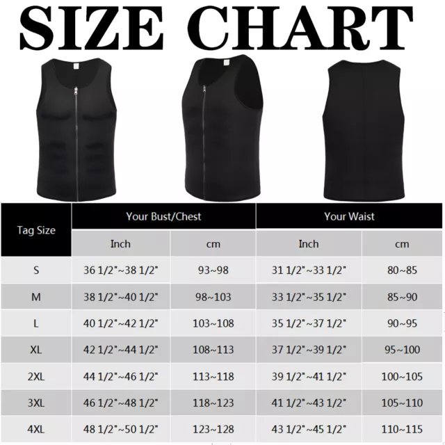 Mens Sauna Sweat Vest Waist Trainer Shirt Fat Burner Body Shaper For Weight Loss 2