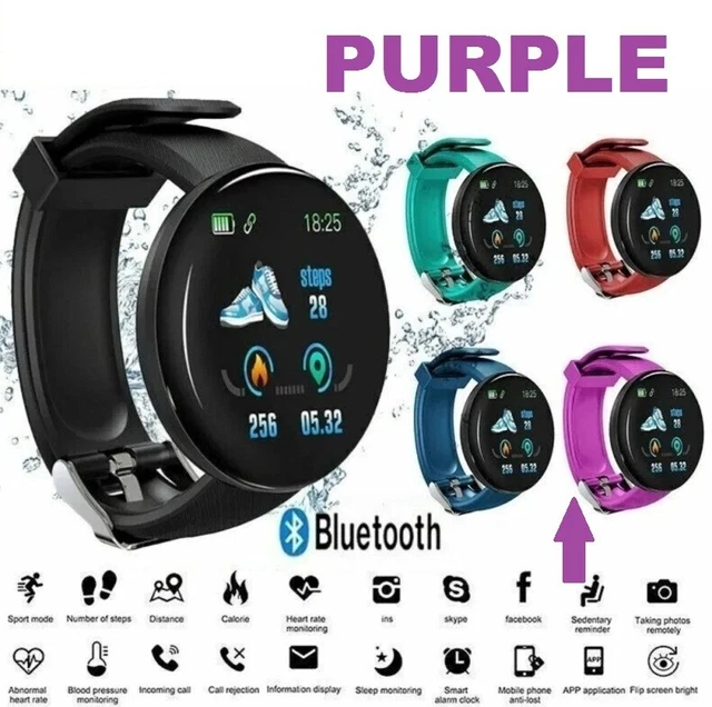 Orologio PURPLE SMARTWATCH bracelet 2023 Uomo/Donna per Android IOS Sport Salute