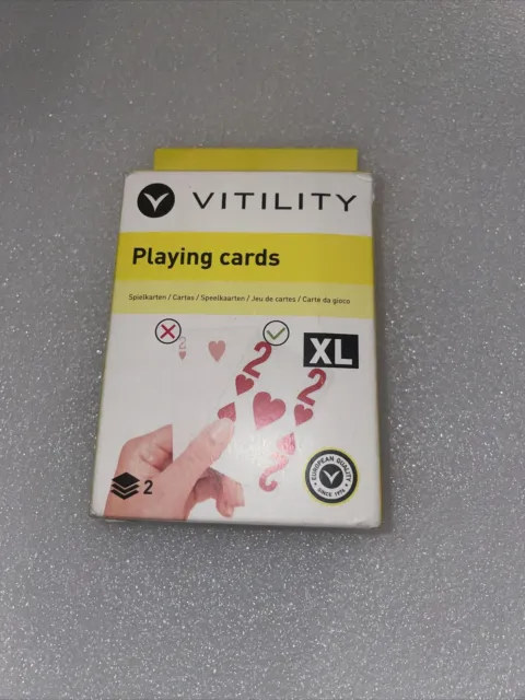 Vitility Playing Cards Ergoncomic/Disability Living Aids