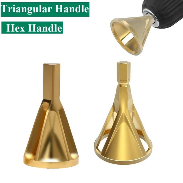 1pc Stainless Steel Golden Deburring External Chamfer Tool Drill Bit Remove Burr