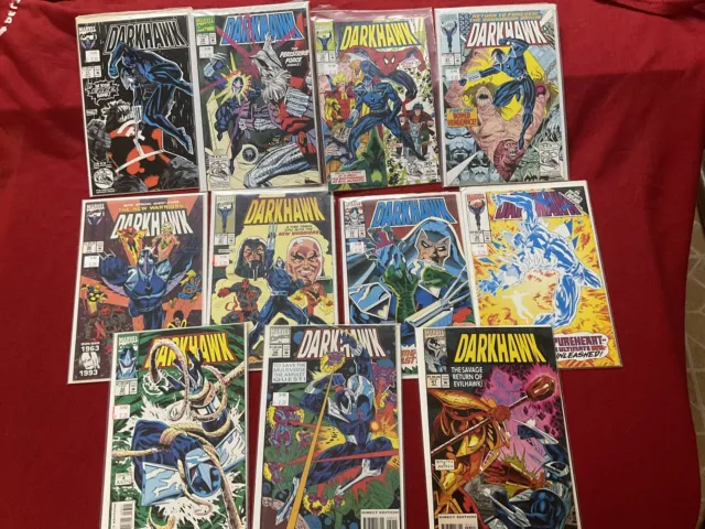 1991 DARKHAWK Lot of 11 Marvel Comic Books #17-41 Vintage Spider-Man New Warrior