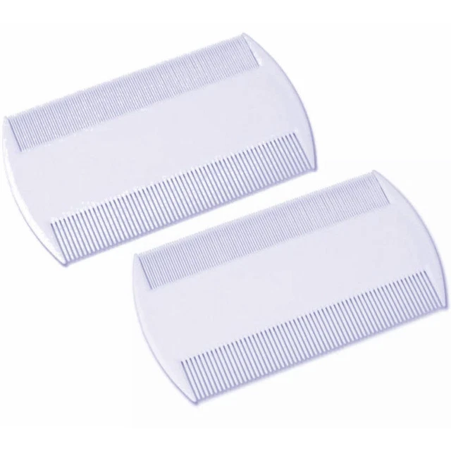 Compact Plastic Ultra Fine Nit LICE Comb Childrens Hair nit remover Dual sides 9