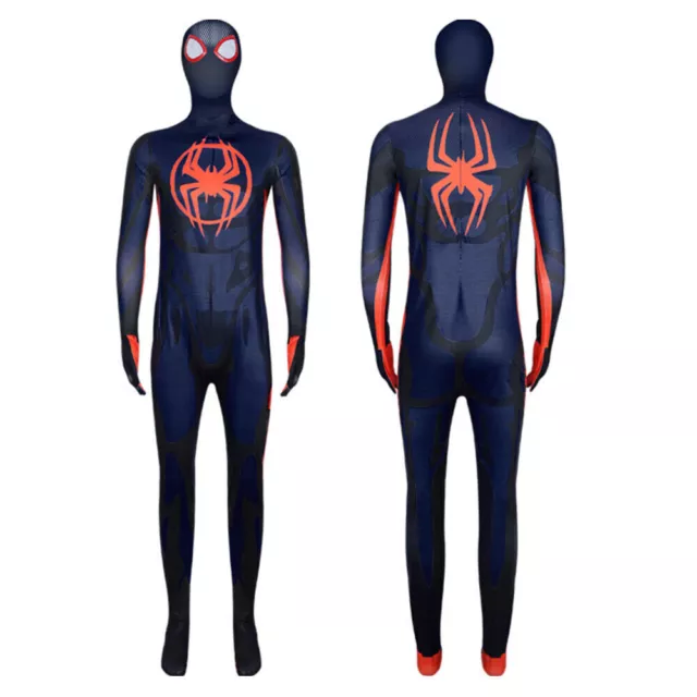 Miles Morales Spiderman Hero Costume Adult Into the Spider-Verse Cosplay Prop