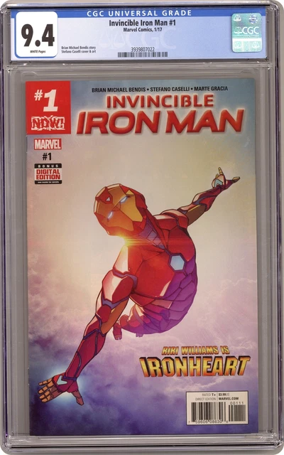 Invincible Iron Man 1A Caselli CGC 9.4 2017 3939807022