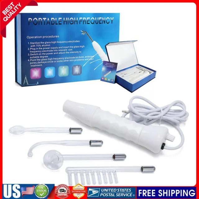 High Frequency Facial Machine Violet Ray Wand Anti Aging Acne Wrinkles Skin Care