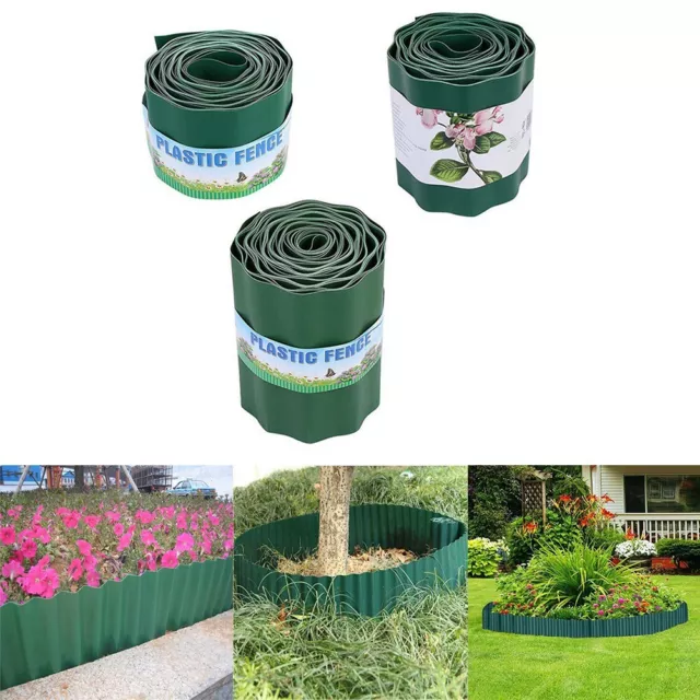 Robuster Gartenzaun zur Rasenbegrenzung Flexible Rasenkante aus Kunststoff