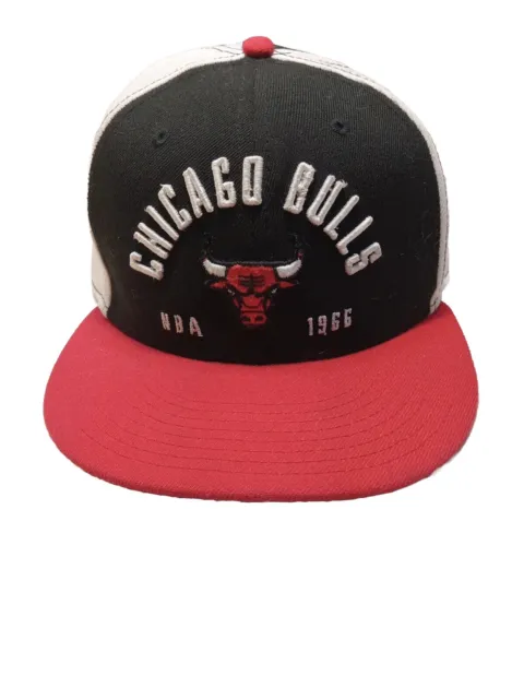 CHICAGO BULLS NEW ERA 9FIFTY ARCH LOGO BLACK RED WHITE SNAPBACK HAT ...