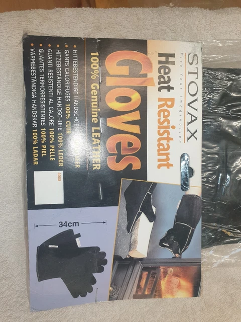 STOVAX HEAT RESISTANT leather gloves £5.00 - PicClick UK
