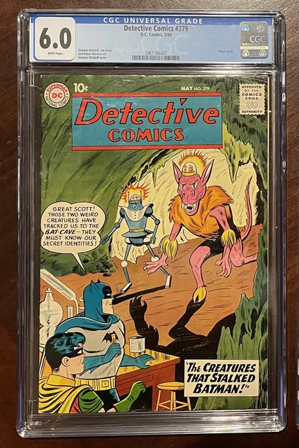 Detective Comics 279 CGC 6.0 WHITE PAGES! 1960 Batman & Robin Robot Cover