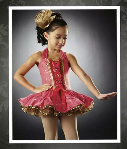 Gold Dust Child X-Small Jazz & Tap Ballet Dance Costume Hairpiece With Shoe Bows