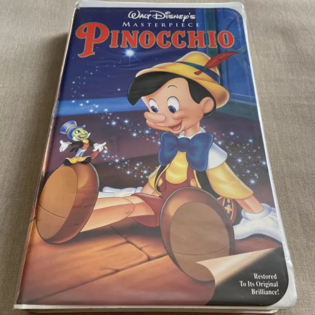 Walt Disney’s Pinocchio VHS Video Tape Masterpiece Collection VTG Clamshell Case