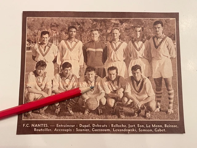 Coupure De Presse Vintage - Équipe FC Nantes Saison 1961/1962 - France