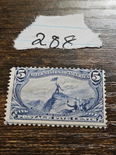 STAMP IT !  1898 TRANS MISSISSIPPI EXPO  5 CENTS MINT H. Cat# 288 CV $200.00