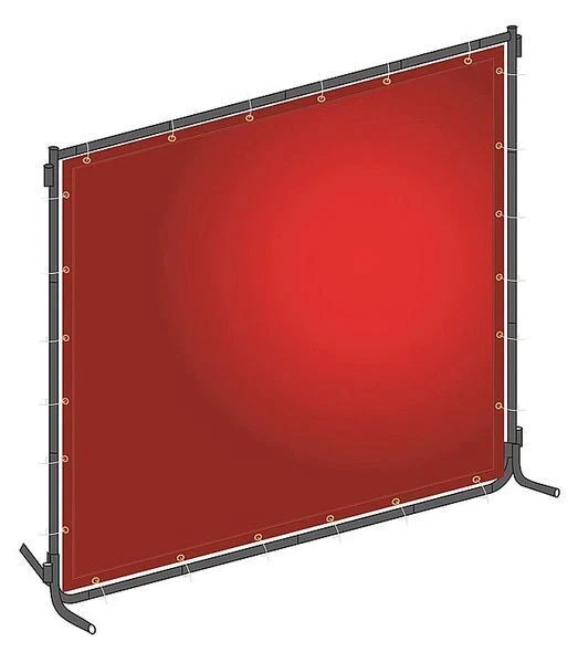 WESTWARD Welding Screen, 8 ft. W, 6ft, 0.014 in., Red 22RN73