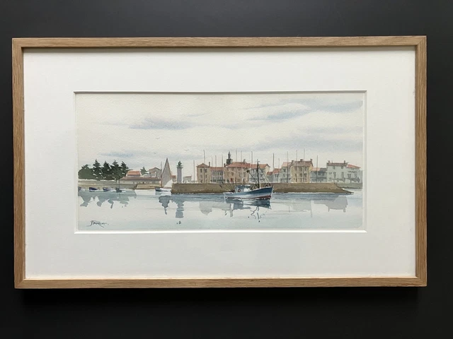 Aquarelle Originale Signée Yves Brayer - Héloïse Et Abélard - Encadrée - 1990