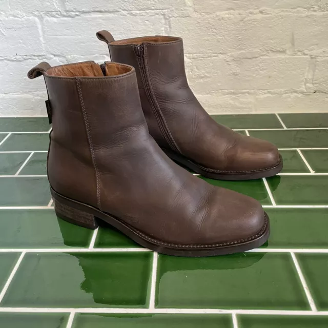 RUSSELL BROMLEY Vintage Brown Leather Ankle Boots Size UK 7 Mens