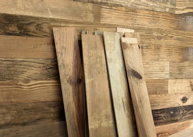 10 Peel and Stick Real Reclaimed Barn Wood Wall Planks,Rustic Wooden Paneling Fo