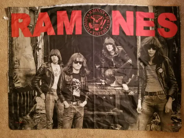 The Ramones Johnny Joey Deedee Tommy 42" x 30.5" Banner Italy