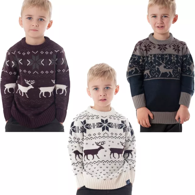 Soul Star Kids Christmas Jumper Boys Girls Childrens Xmas Retro Winter Sweater