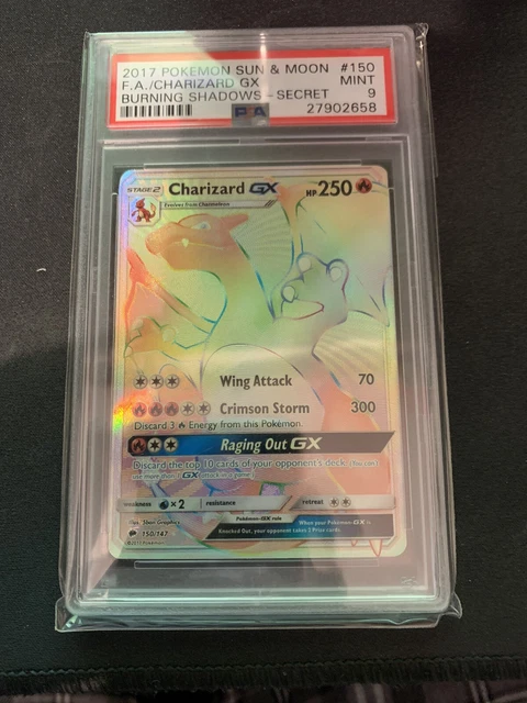 Pokemon Card Charizard GX 150/147 Burning Shadows Psa 9. Re Grade?