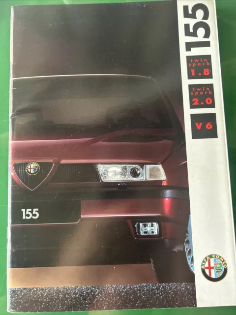 The Alfa Romeo 155 Range Original Car Sales Brochure Collectable