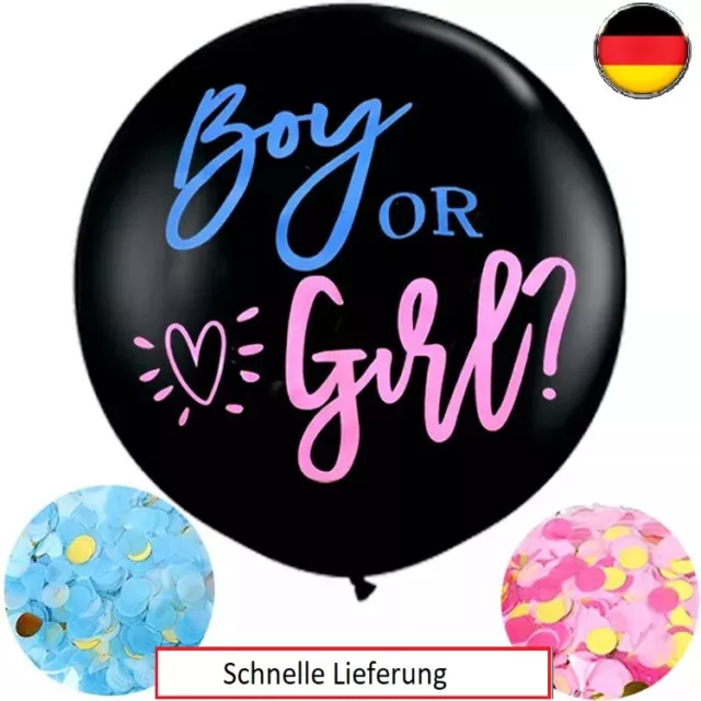 XXL Luftballon Geschlecht Offenbarung Gender Reveal Boy Girl Mädchen Junge Party