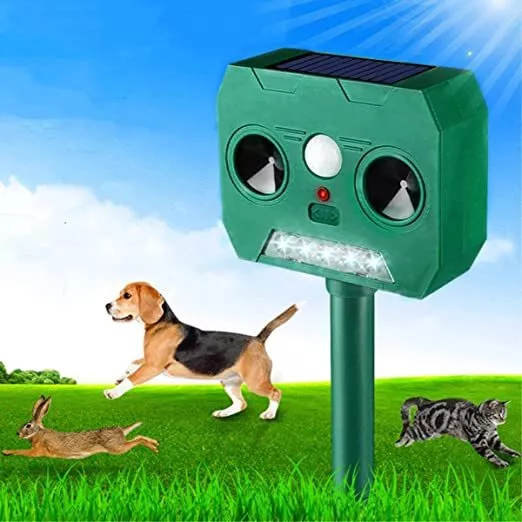 Repellente per Gatti, Ultrasuoni Repellente Gatti Solare con Flash LED, Ultrasou